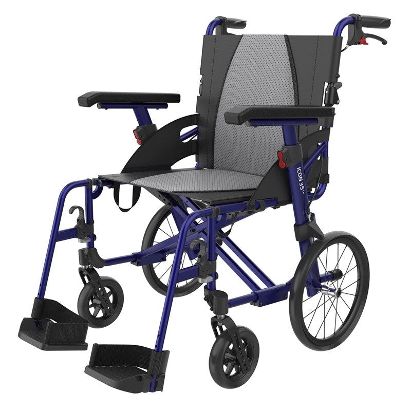 Icon 35 Ultra Lightweight Aluminium Wheelchair - Blue
